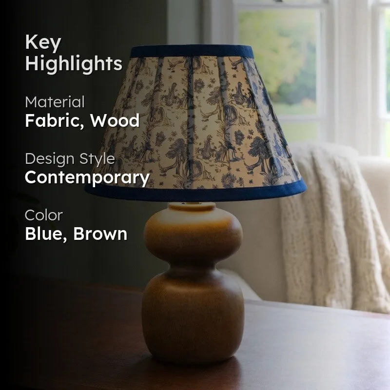 Emerson Luxe Cotton Table Lamp - Blue media 2