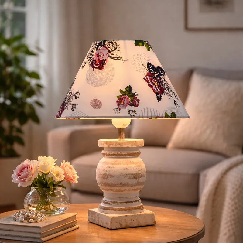 OrchidGlow Wooden Table Lamp media 3
