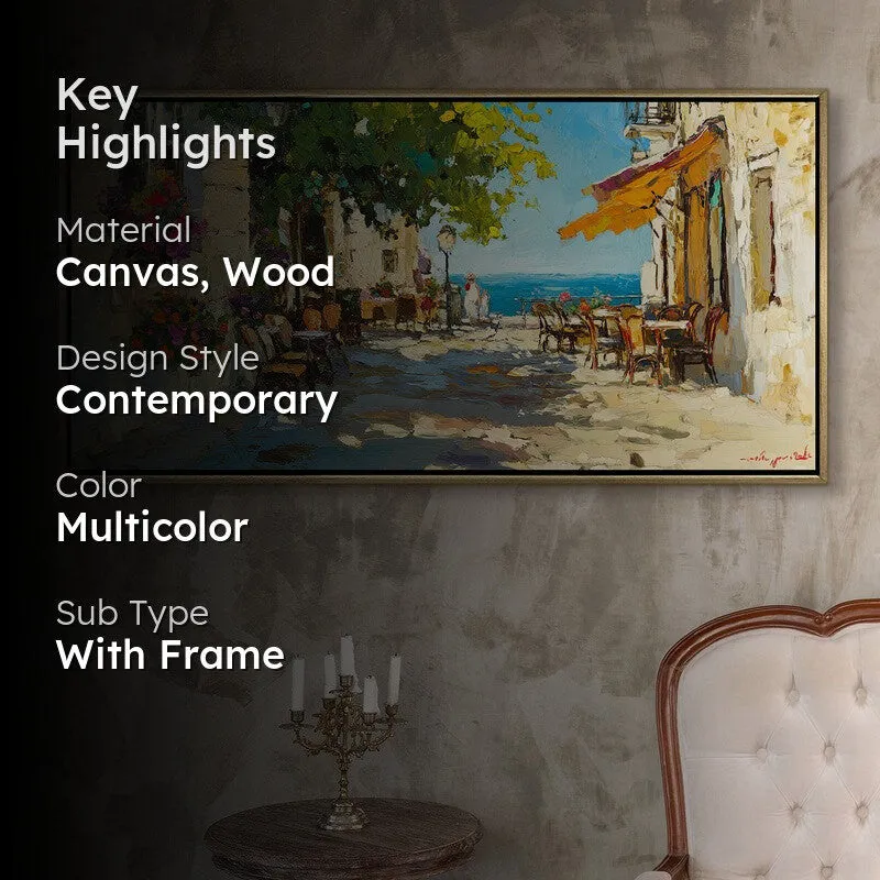 Ethereal Coast Canvas Wall Painting With Frame media 2