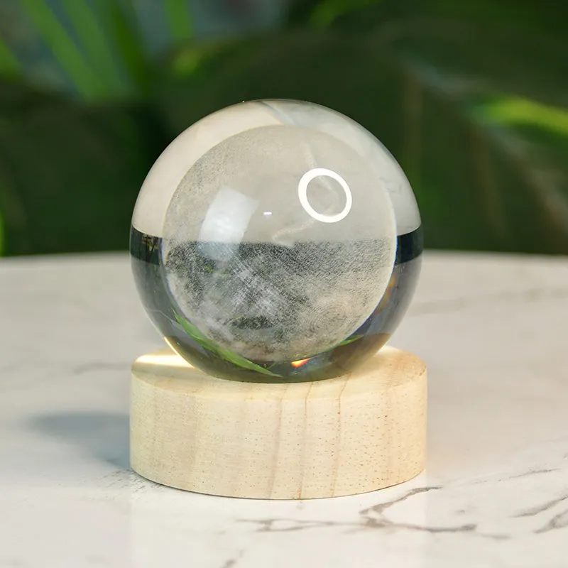 Crystal Glow Glass Showpiece media 3