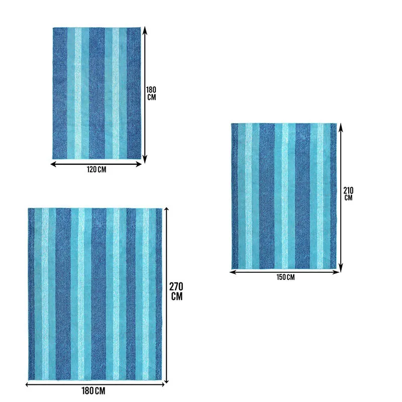Line Tuft Anti Slip Carpet - Blue media 9