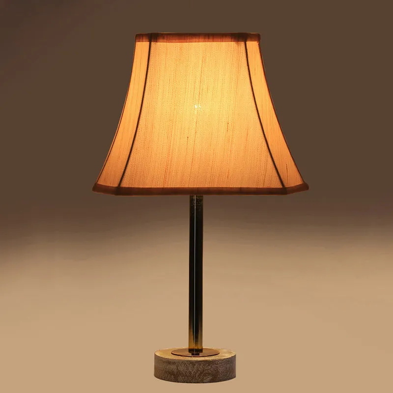 Ceylon Rodin Wooden Table Lamp - OffWhite,Gold,White media 6