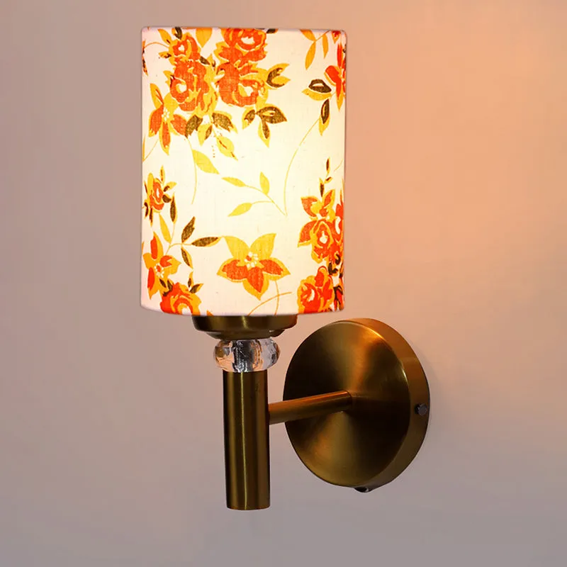 Garden Lights Cylindrical Steel & Cotton Wall Lamp - Orange media 4