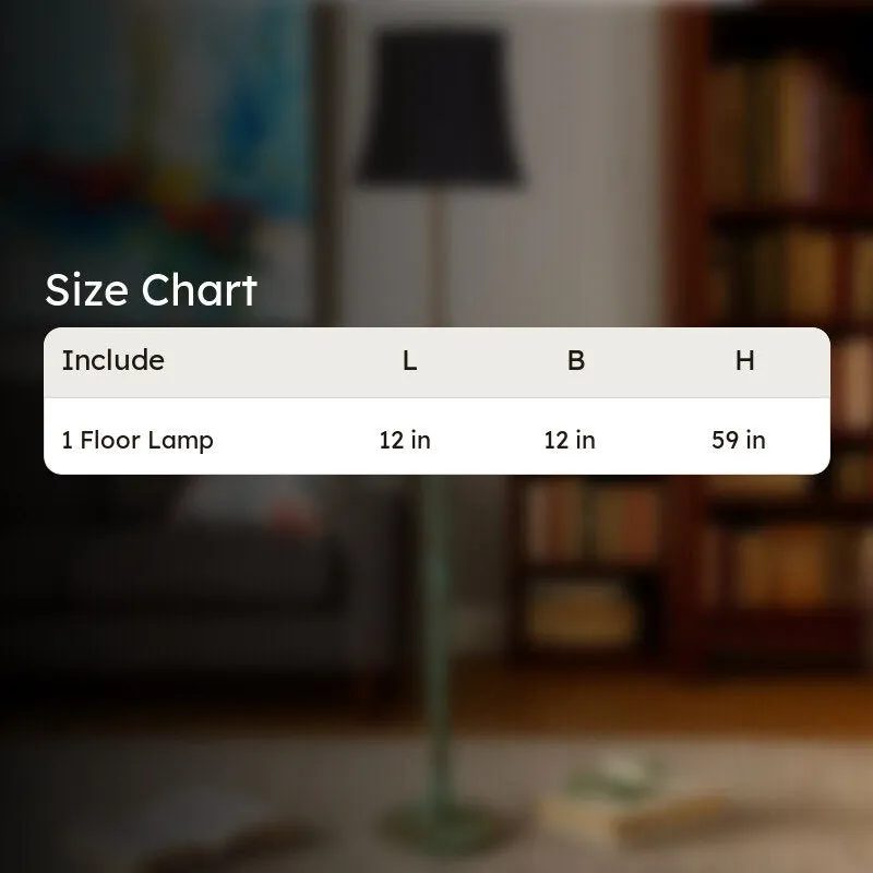Misty Morning Wooden Floor Lamp - Black media 9