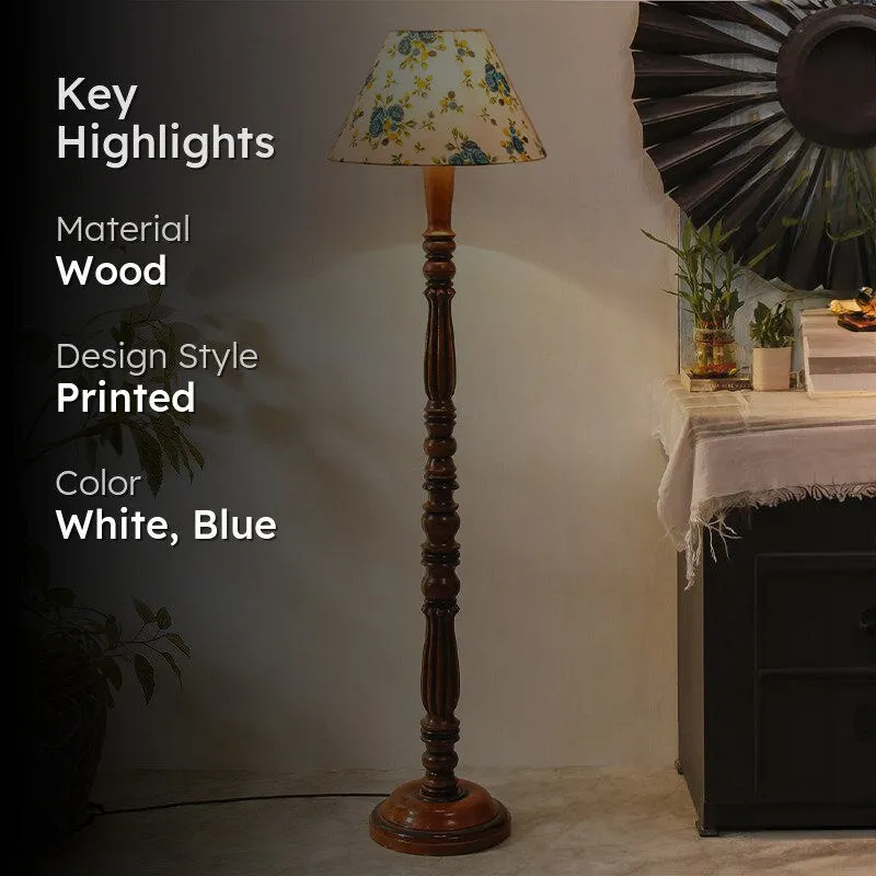Alba Tira Vintage Wooden Floor Lamp media 2