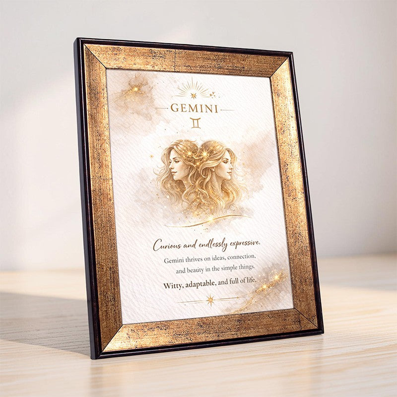 Gemini Zodiac Photo Frame media 6