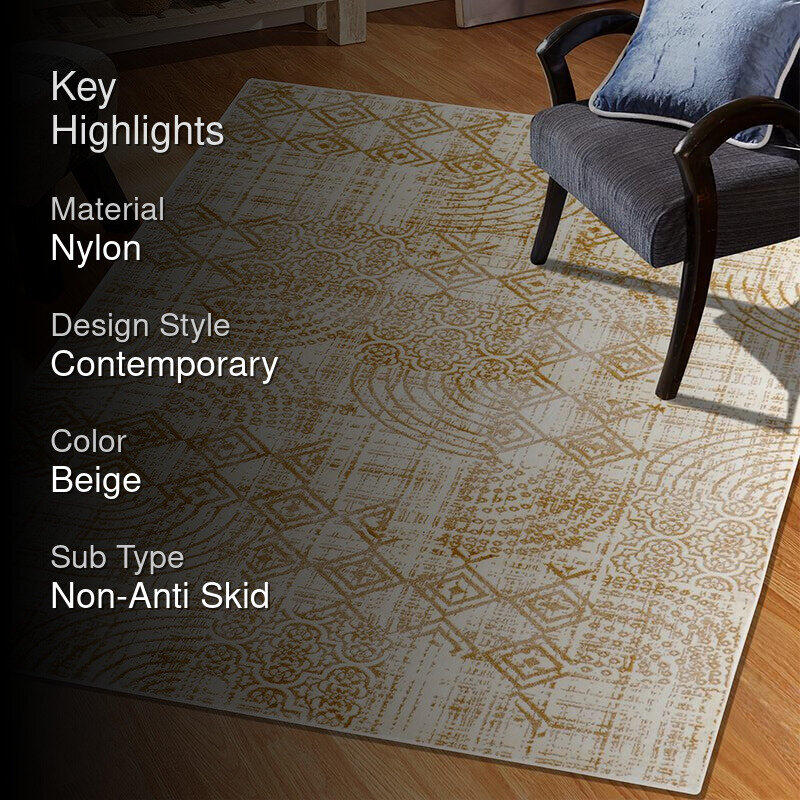 Lexo Non-Anti Skid Nylon Dhurries - Yellow media 2