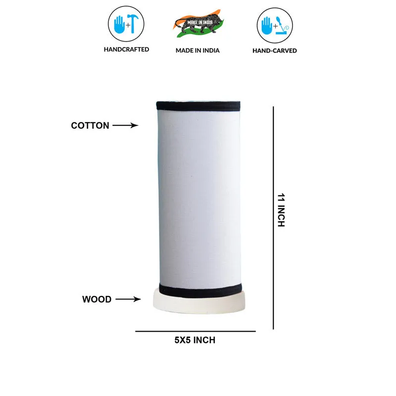 Esto Tower Wooden Table Lamp - White,Black media 6