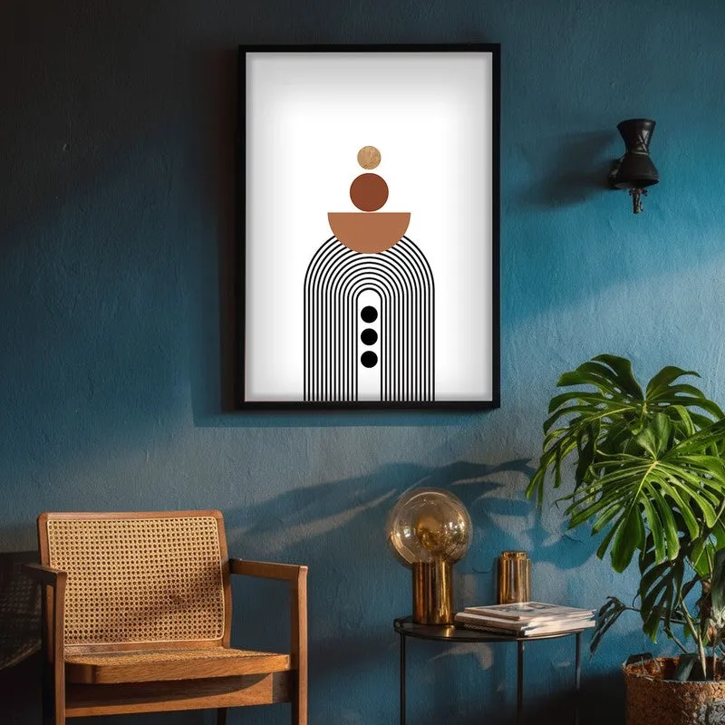 Earthen Rise Canvas Wall Painting With Black Frame media 8