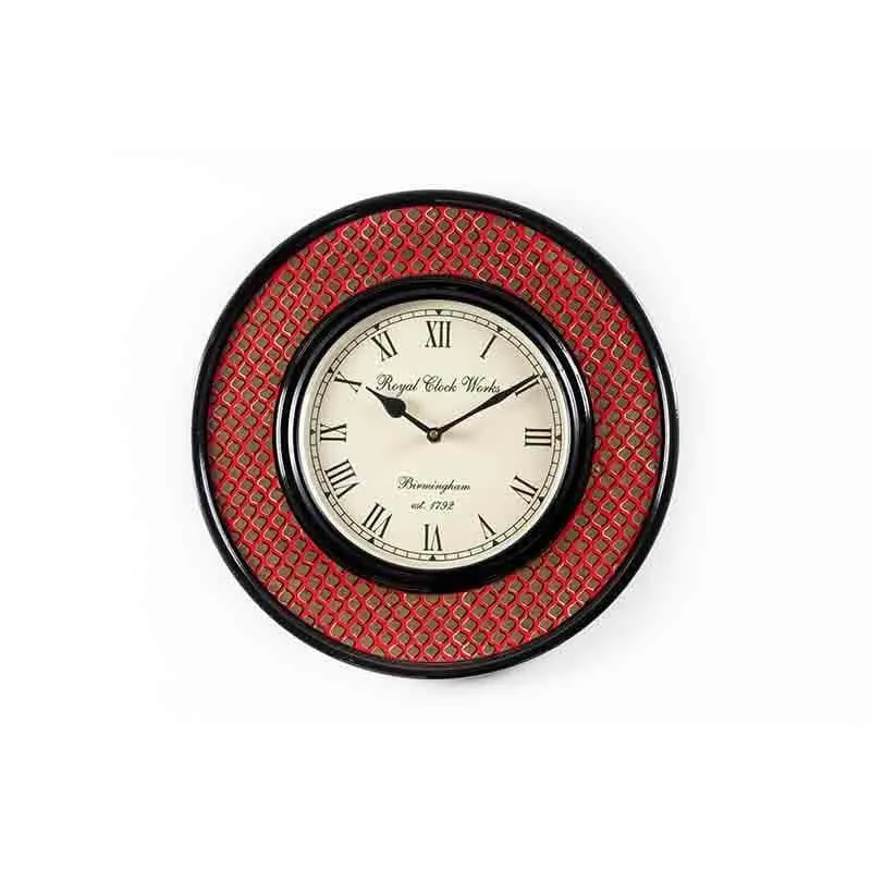 Scaley Handpainted Wall Clock - Red media 5
