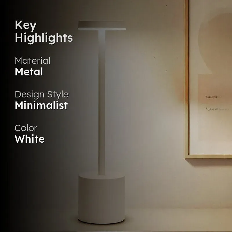 BrightMorph Modern Metal Table Lamp - White media 2