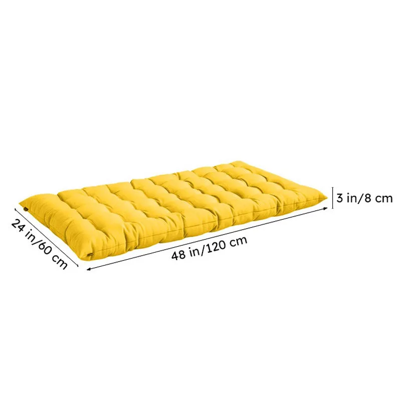 Travis Floor Cushion (Mustard Yellow) - Set Of Two media 11