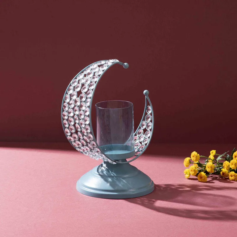 Celestial Crescent Candle Holder - Blue media 5