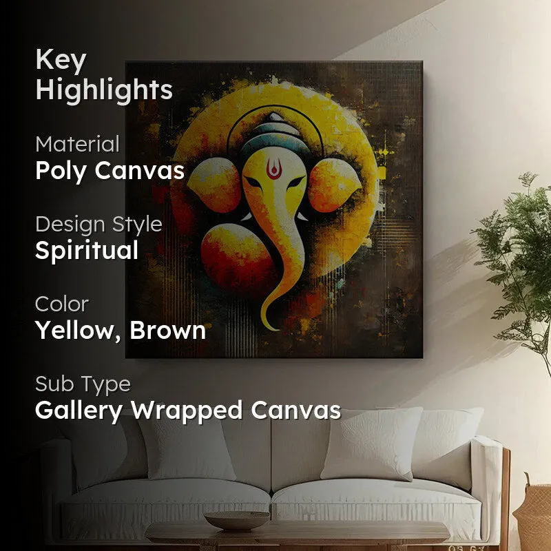 Gajamukha Poly Canvas Wall Painting media 2