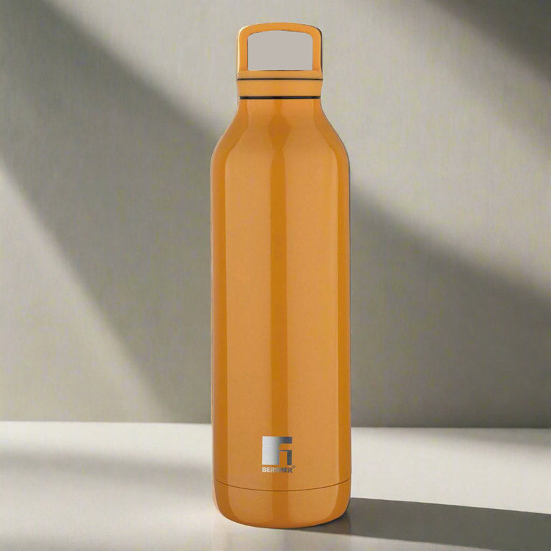 Bergner Walking Daisy Droplet Thermosteel Hot And Cold Flask (Orange) - 525 mL media 6