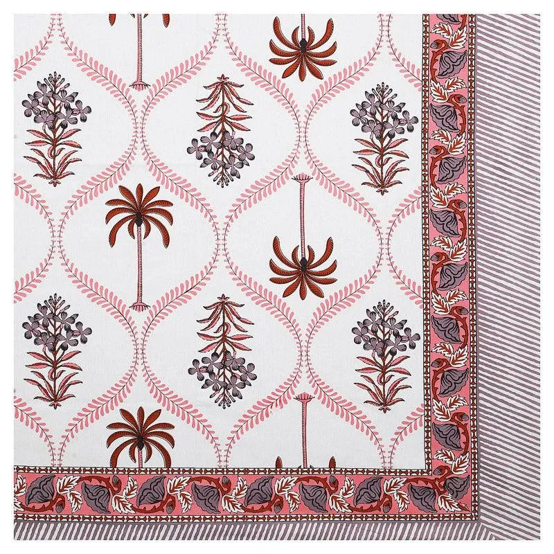 Amoda Ethnic Cotton Bedsheet (Maroon) - 160 TC media 4