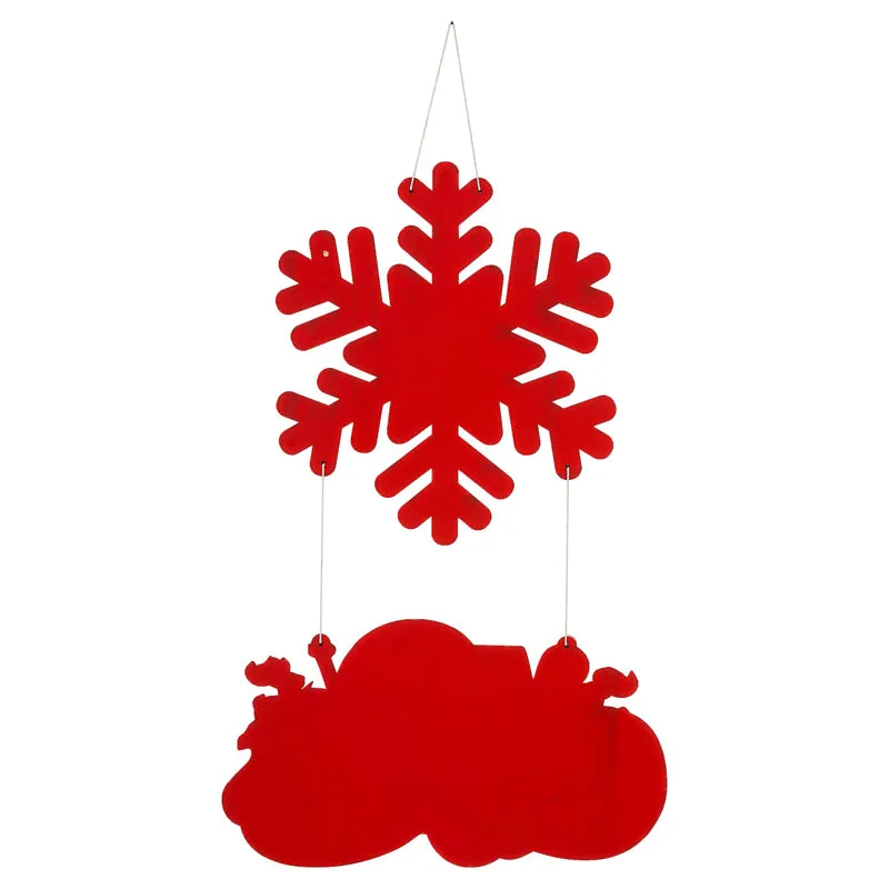 Merry Snowflakes Wood Christmas Wall Hanging media 7