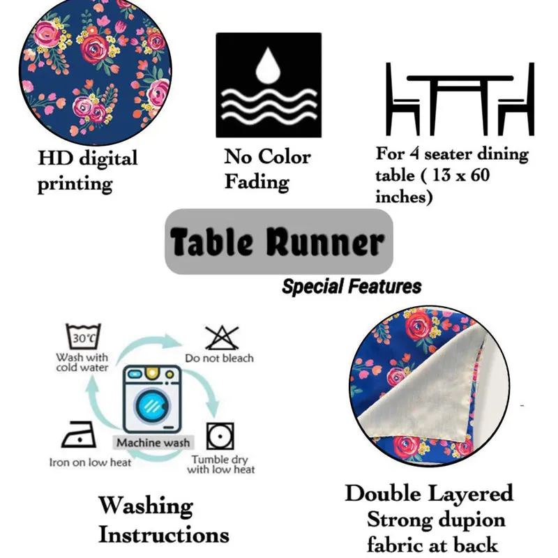 Orchid Poly Canvas Table Runner media 7