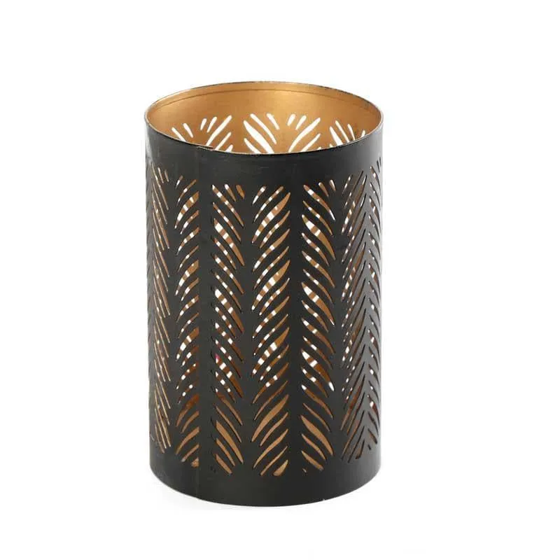 Black Mesh Narrow Tealight Candle Holder media 3