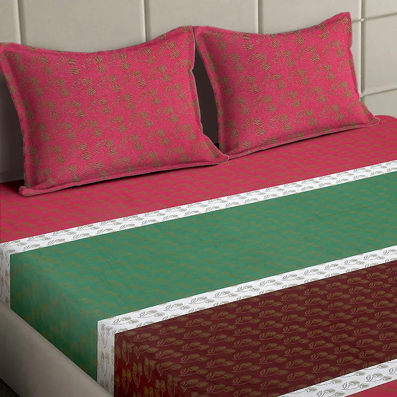 Redwood Bands Geometric Bedsheet - 130 GSM media 4