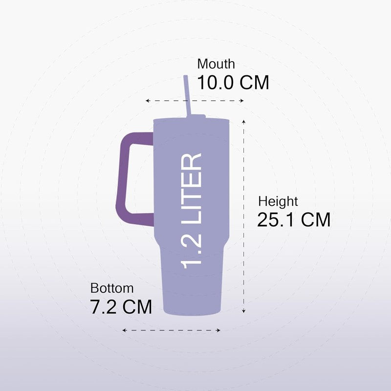 Solara Urban Chill Stainless Steel Tumbler (1200 mL) - Purple media 8