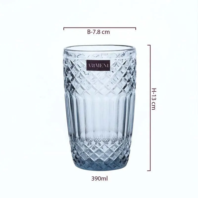 Eunoia Tall Glass (Grey) (390 ml ) - Set Of Four media 6