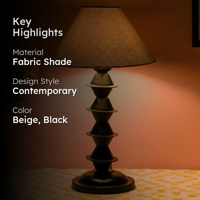 Laepo Missa Fabric Table Lamp - Beige,Black media 2