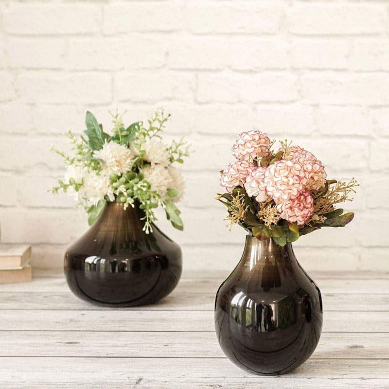 Elosi Fuse Metal Vase (Antique Brass) - Set Of Two