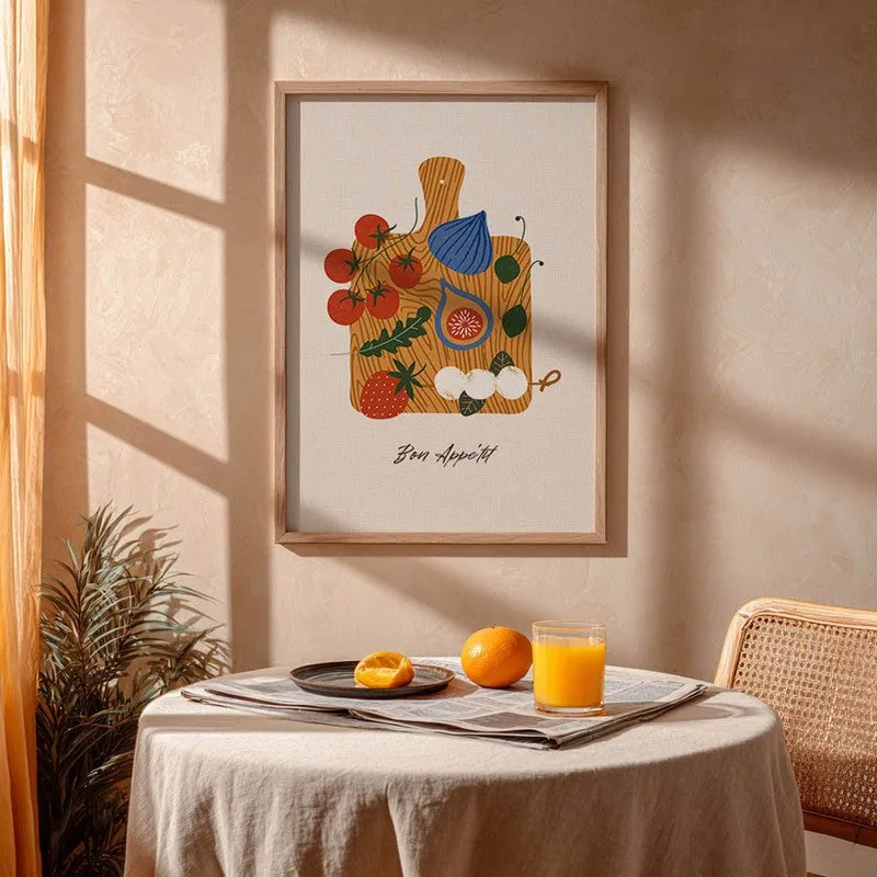 Kitchen Banquet Archival Canvas Wall Art - Brown media 5
