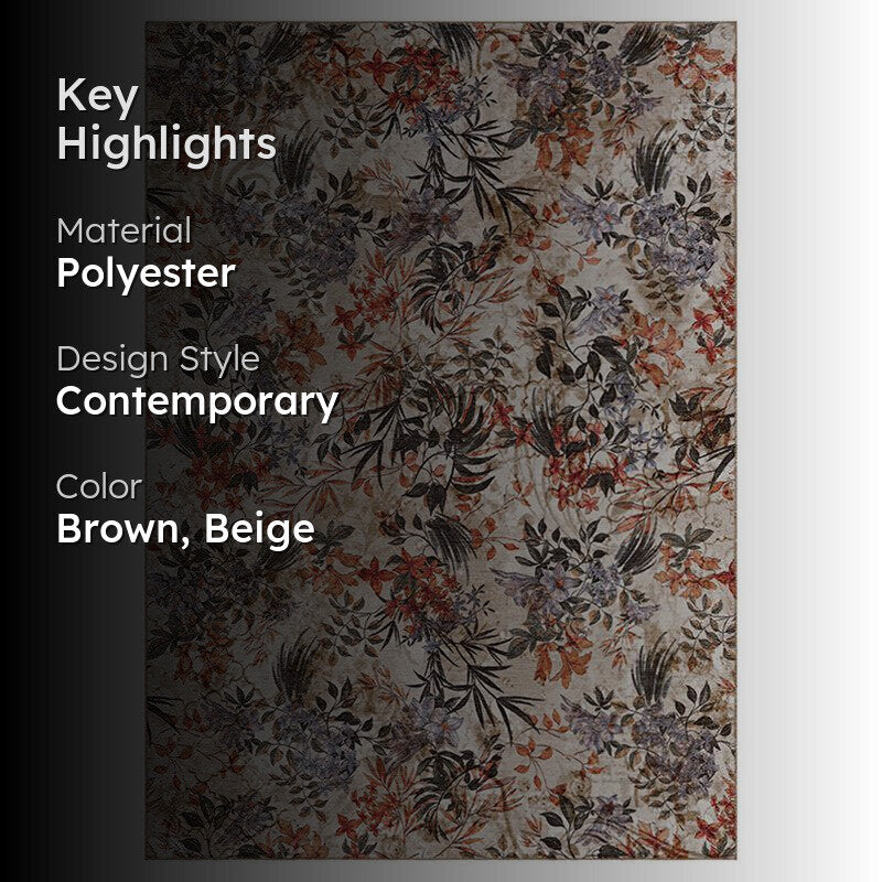 Caleb Floral Polyester Carpet media 2