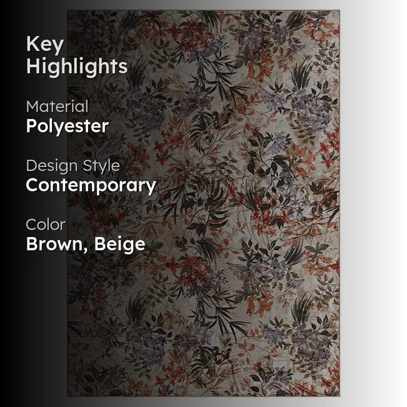 Caleb Floral Polyester Carpet media 2