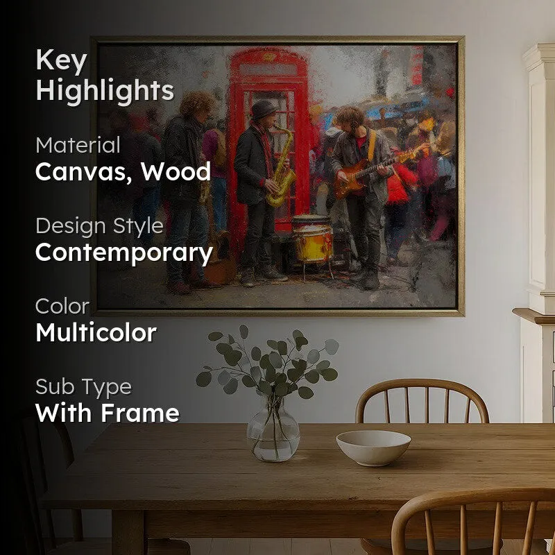 City Beat Canvas Wall Painting With Frame media 2