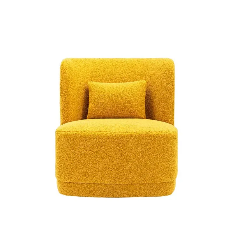 Urbano Neem Wood Accent Chair - Yellow media 4