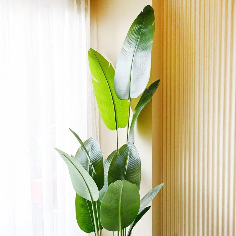 Artificial Banana Tree With Black Plastic Pot - 220 cm (7.2 ft) media 4