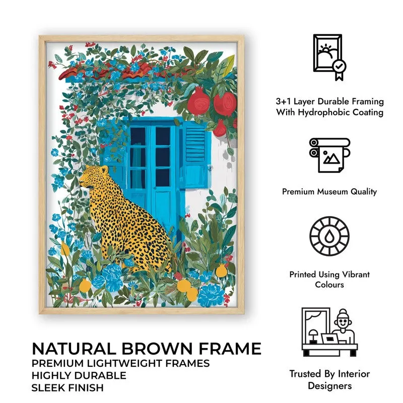 Amber Fruit Canvas Wall Painting - Brown Frame media 10