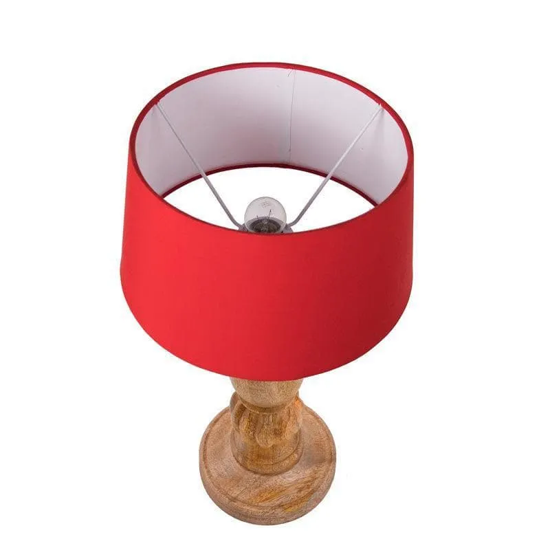 Rustic Elegance Fabric Table Lamp - Brown,Red media 4