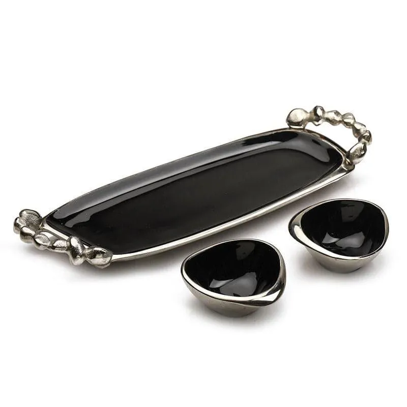 Karla Bowl With Tray (Black) - Set Of Three media 3