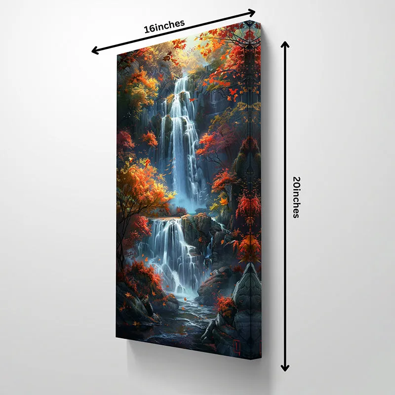 Cascading Waters Wall Painting media 5