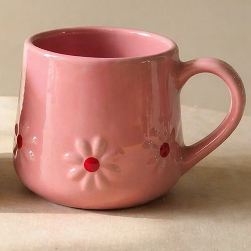 Ceramic Coffee Mug (Pink/250 mL Each) - Set of Two media 5