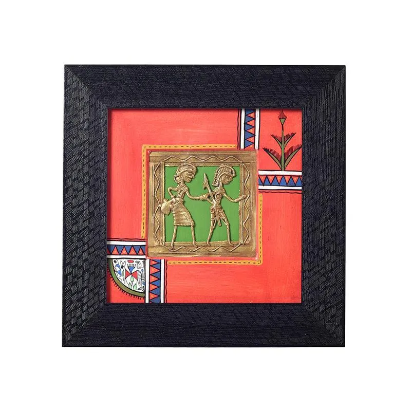 Makena Brass & Wood Wall Accent - Orange media 3