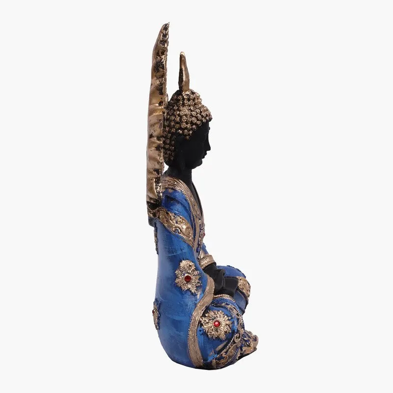 Azure Peace Buddha Idol - Blue media 4