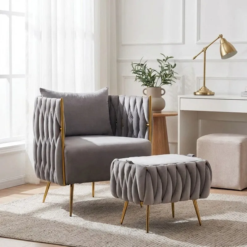 Dreamix Metal Accent Chair (Grey) - Two Piece Set media 1