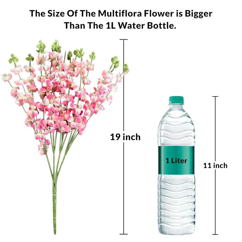 Faux Cherry Blossom Polyester Artificial Flower Stem media 9