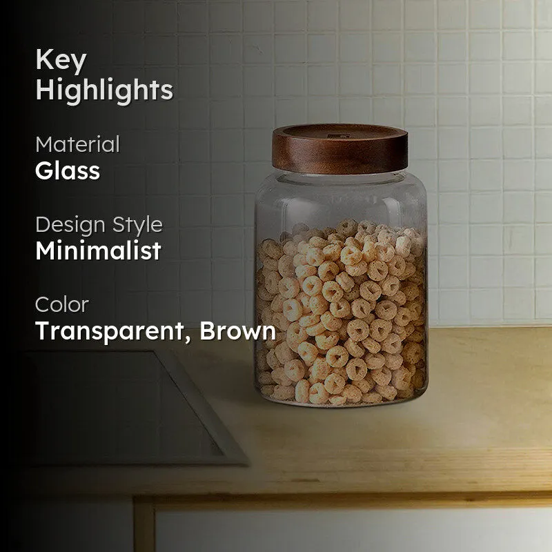 Bergner Crystal Seal Airtight Glass Storage Jar - 1930 mL media 2