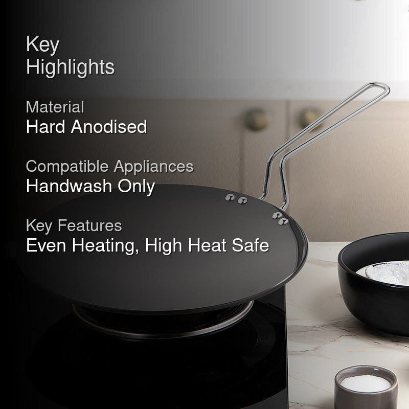 Bergner Dura Shield Hard Anodised Roti Tawa - 28 cm media 2