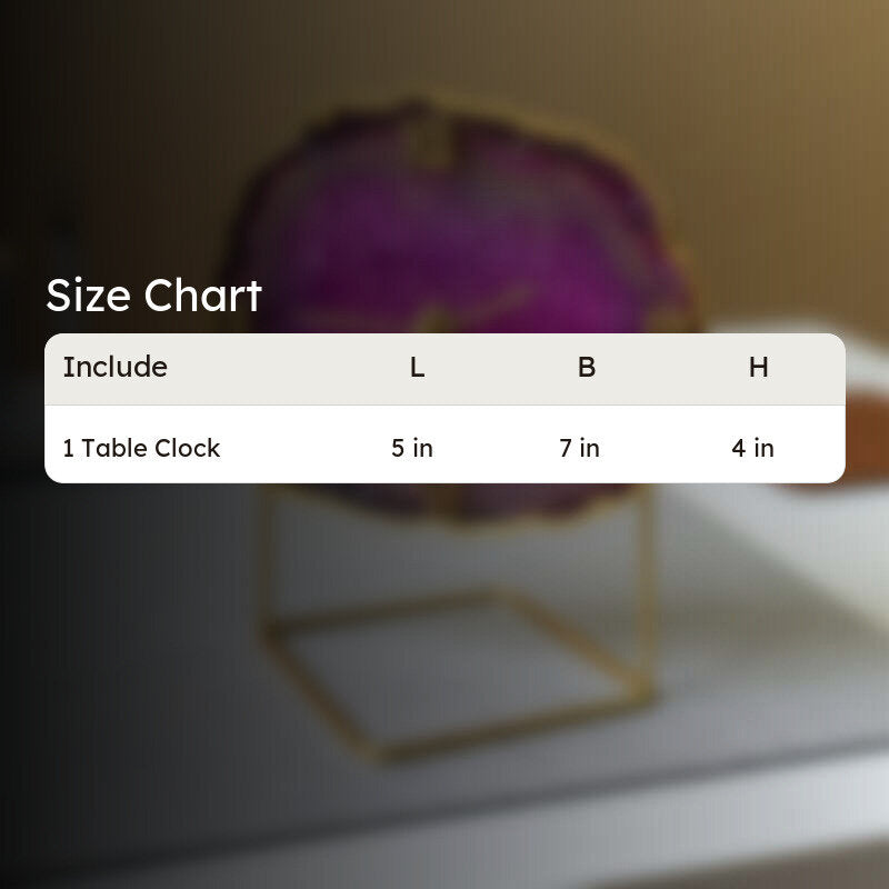 Crystal Keeper Agate Table Clock - Pink media 10