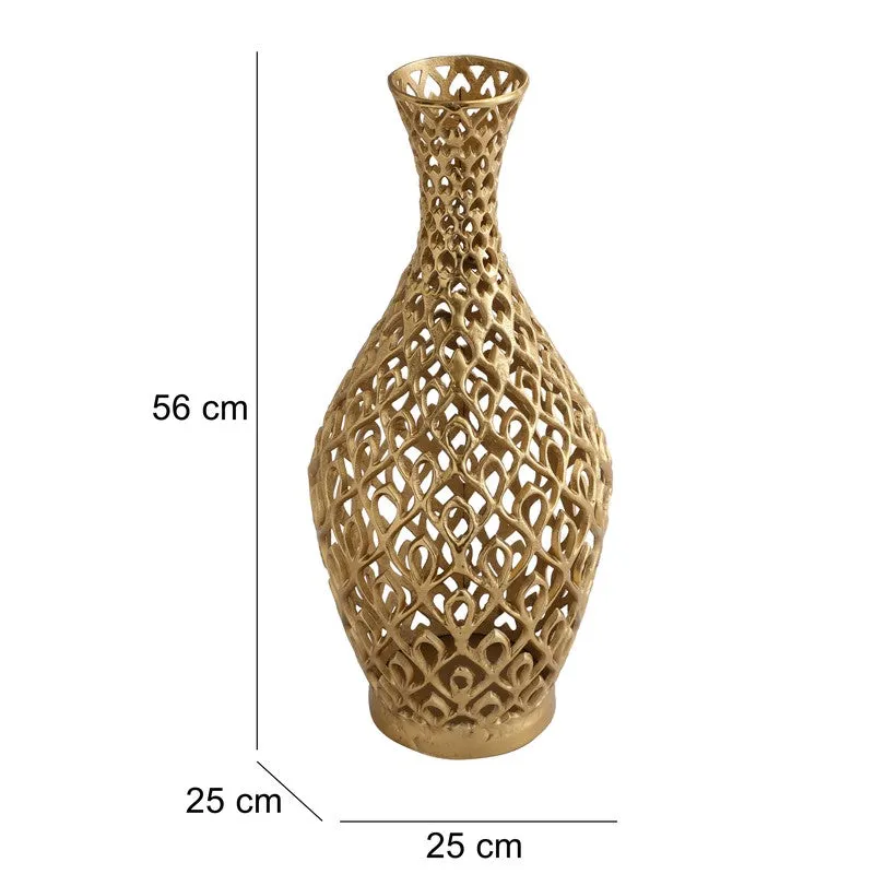 Rococo Floor Vase - Gold media 6