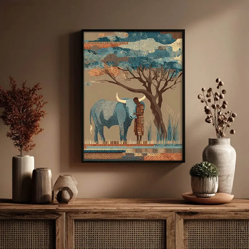 Prakriti Canvas Wall Painting With Black Frame media 5