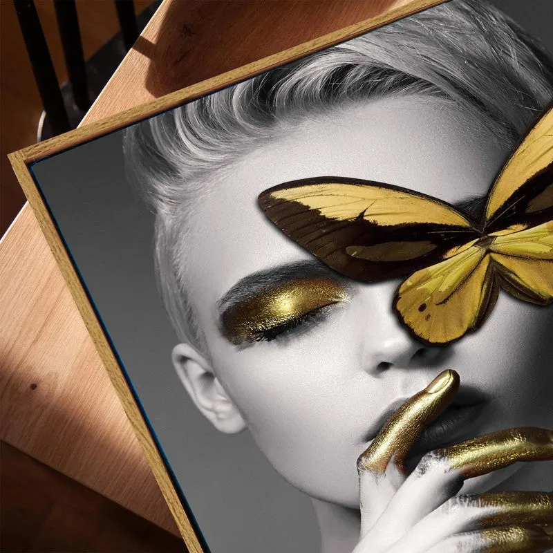 Butterfly Elegance Canvas Wall Art With Frame media 5