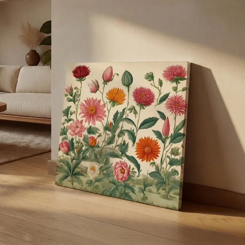 Ethnic Petals Canvas Wall Art media 1